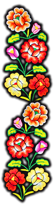 flores huipil